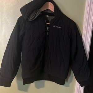 Columbia boys jacket reversible color black Size S color black both sides